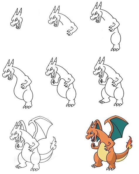 charizard to draw|draw charizard step by step.